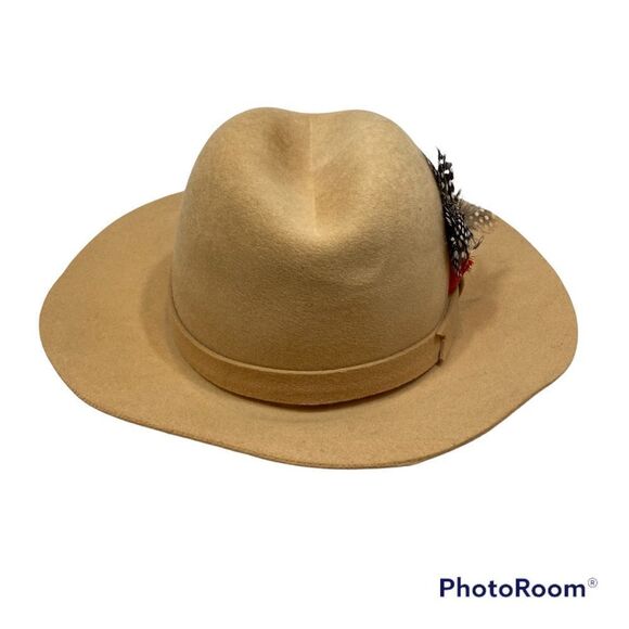 Vintage Adolfo II Fedora Style Wool Hat with Feathers and Hat Band - Picture 11 of 13